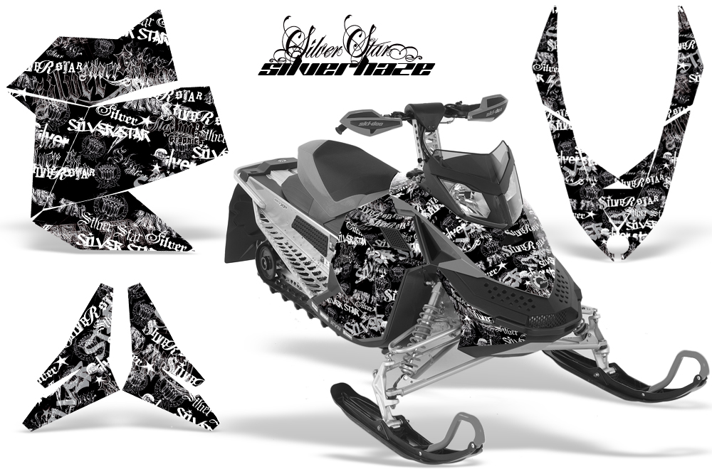 Skidoo REV XP Graphics Kit BLACK Silverhaze